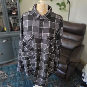 DIXXON The DARK HORSE Black and Gray Plaid Shirt Jacket